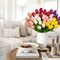 24 Pcs Artificial Tulips Flowers Mixcolor Real Touch Fake Tulips Fake Flowers